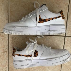 Nike leopard print Air Force ones